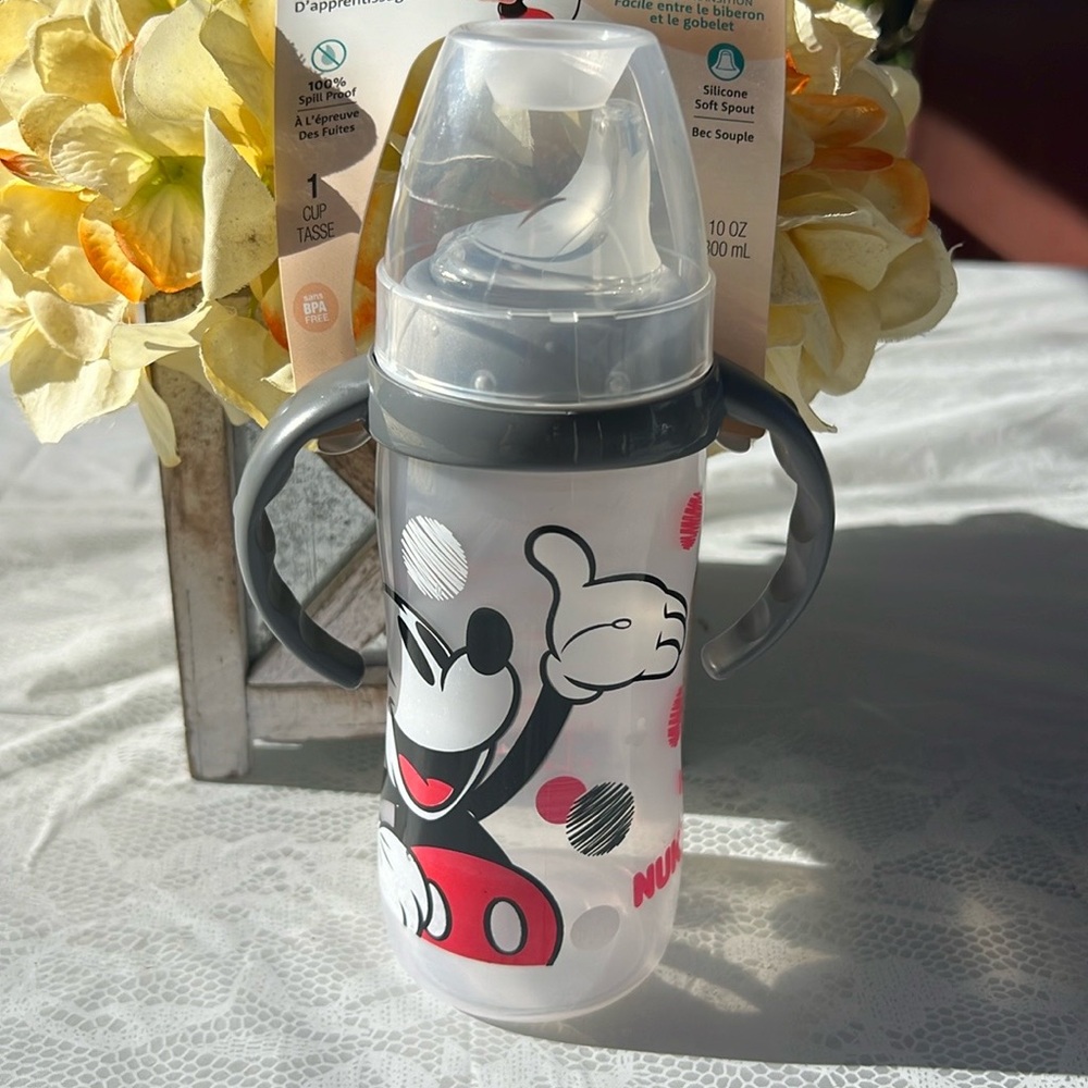 New NUK Disney Large Learner Sippy Cup, Mickey Mouse, 10 Oz 1-Pack